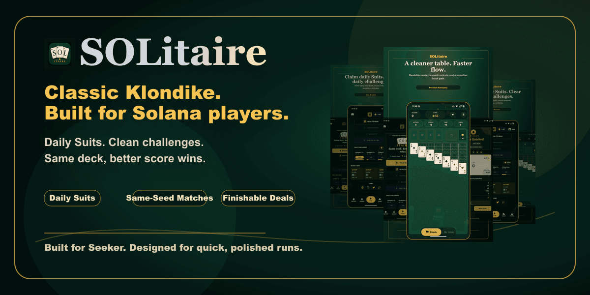 כרזת משחק הקלפים SOLitaire